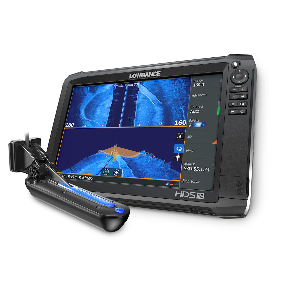 Lowrance HDS-12 Carbon ROW with HST-WSBL Skimmer Transducer and StructureScan 3D Bundle: - image 2