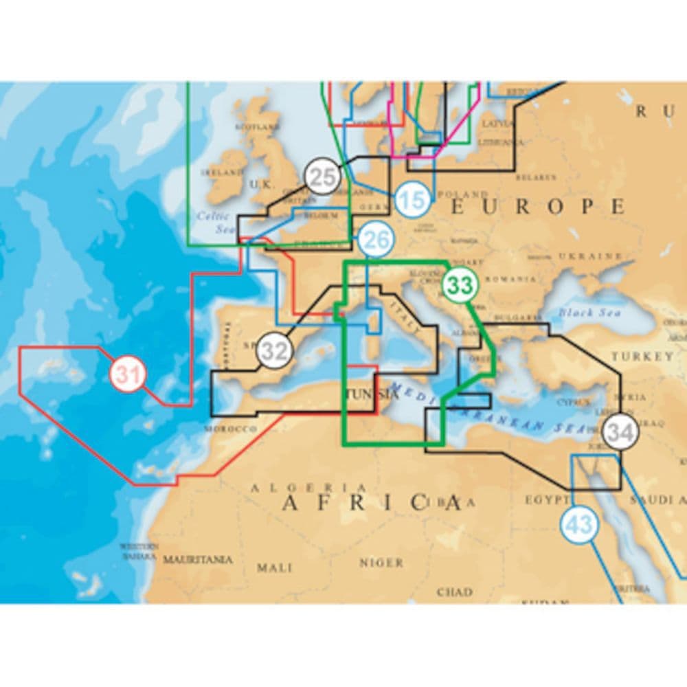 Navico NAVIONICS EU Mediterranean Central Platinum Marine Charts