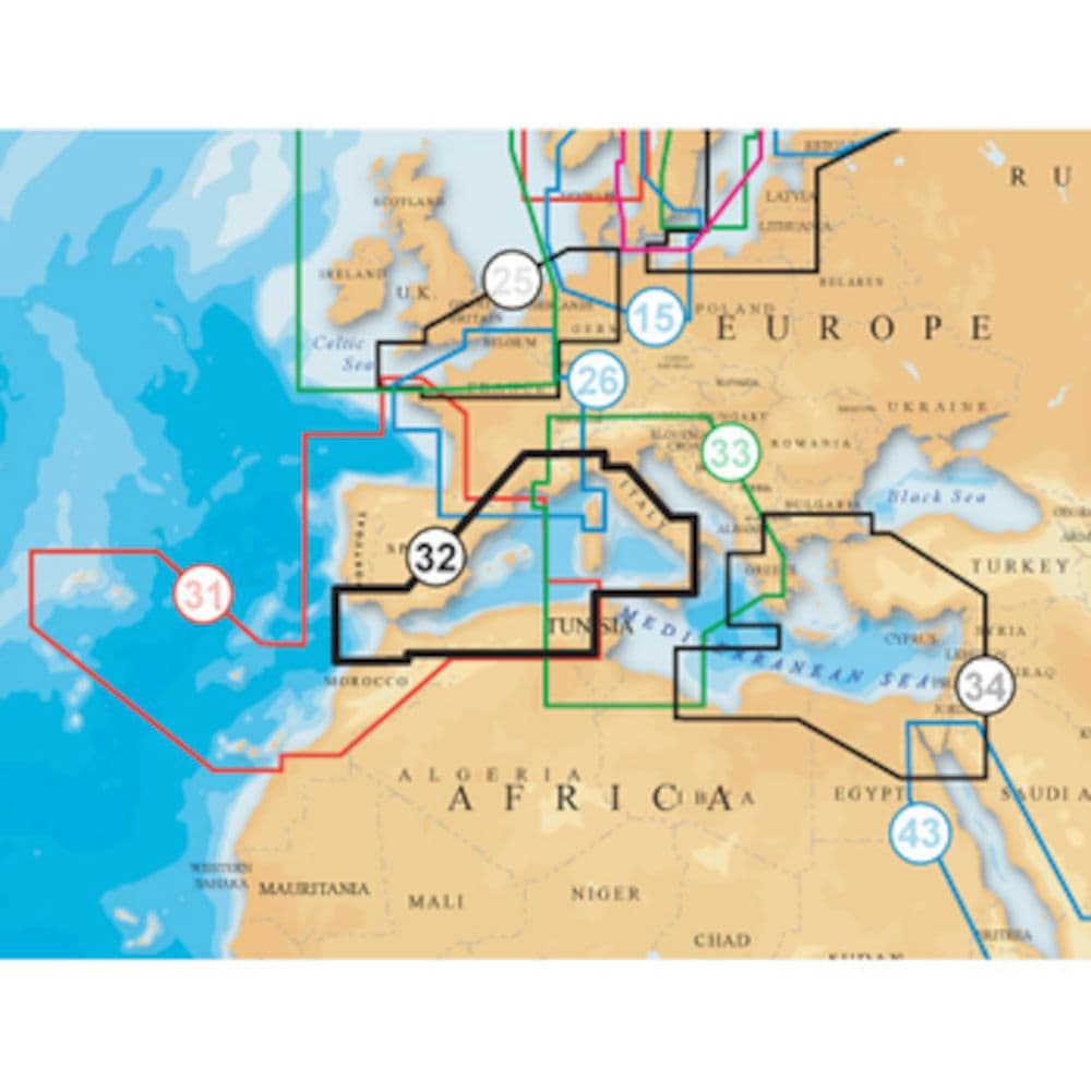 Navico NAVIONICS EU Mediterranean West Platinum Seekarten