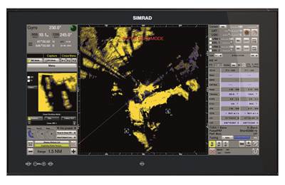 Moniteur Simrad Pro M5027 de 27 pouces de diagonale au format 16:9, écran large calibré en couleurs pour une utilisation ECDIS