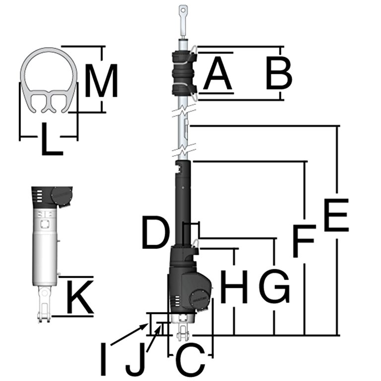 HARKEN Unit 6 MKIV Hydraulic Furling System — -76 Rod - image 2